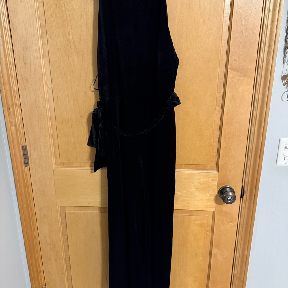 Banana Republic Black Velvet Jumpsuit